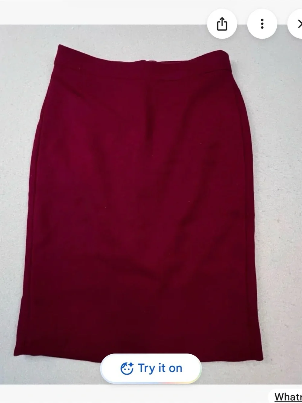 J. Crew Burgundy Pencil Skirt